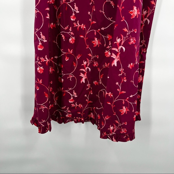 NWT Hill House Caroline Nap Dress Burgundy Botanical Poplin S - Picture 10 of 10